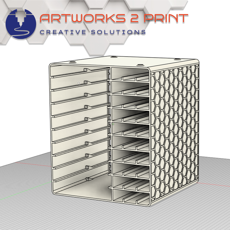 StampinUp Stempelkissen Organizer mit 3 Stiftefächern – Platz für 2 Blends + 1 Stampin’ Write, stapelbarer 3D-Druck Ständer