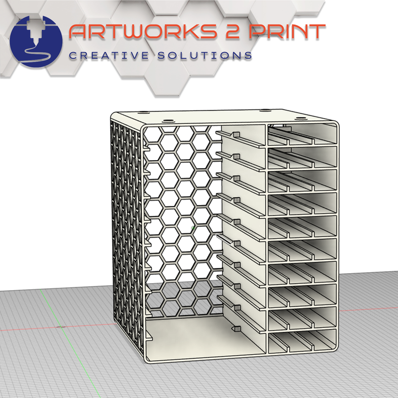 StampinUp Stempelkissen Organizer mit 3 Stiftefächern – Platz für 2 Blends + 1 Stampin’ Write, stapelbarer 3D-Druck Ständer