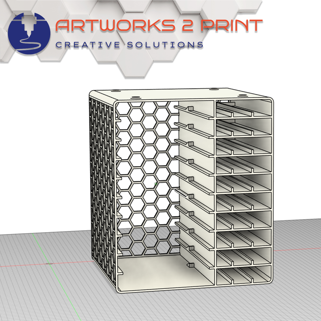StampinUp Stempelkissen Organizer mit 3 Stiftefächern – Platz für 2 Blends + 1 Stampin’ Write, stapelbarer 3D-Druck Ständer