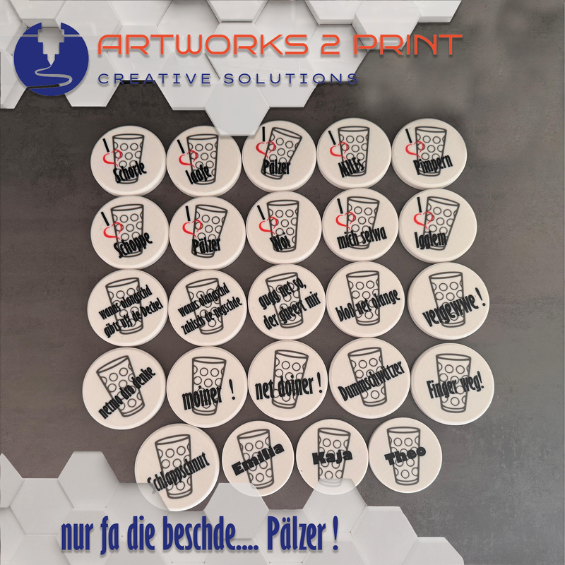 Dubbeglas Deckel 0,5l & 0,25l Personalisierbar Pfalz Geschenk Schutz gegen Insekten und KO Tropfen fürs Weinfest Straßenfest oder die Party