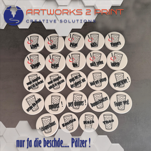 Dubbeglas Deckel 0,5l & 0,25l Personalisierbar Pfalz Geschenk Schutz gegen Insekten und KO Tropfen fürs Weinfest Straßenfest oder die Party