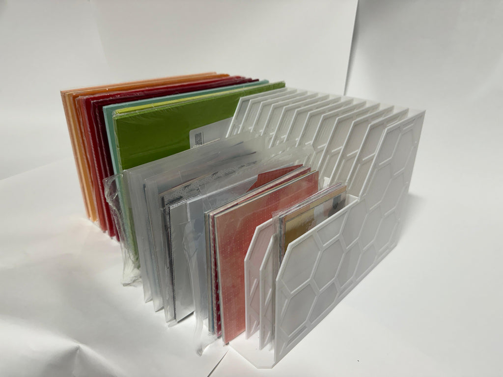 PaperFusion Designerpapier Display - Stehsammler Organizer Papieraufbewahrung Bürobedarf Büro Zubehör Sortierhilfe