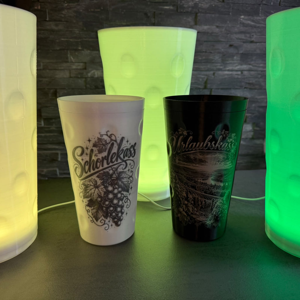 Dubbeglas Spardose 20 cm – Pfälzer Schorlekasse | personalisierbar