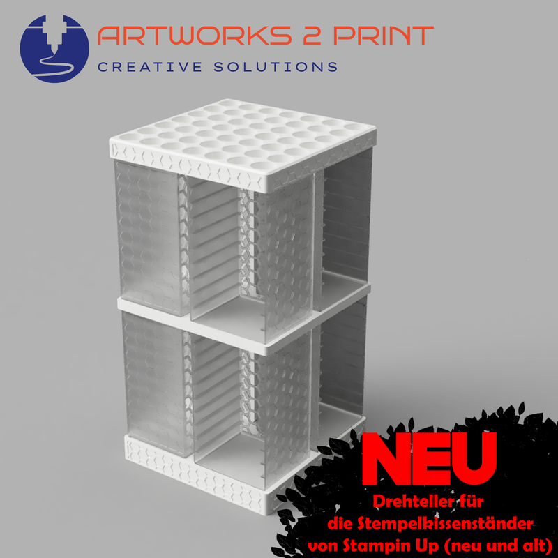Drehteller 2.0 für Stempelkissenständer 3D-gedruckt für StampinUp (neu/alt) Drehbarer Organizer für 40/80 Stempelkissen SetAngebot verfügbar