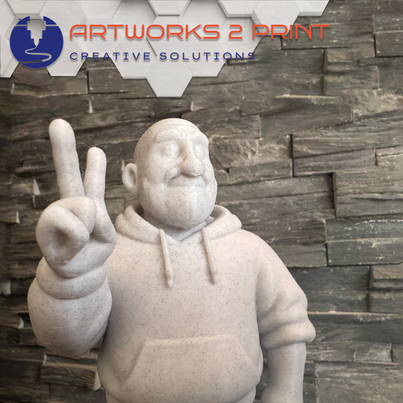 Detailansicht: Marmorstruktur der Mini-Statue