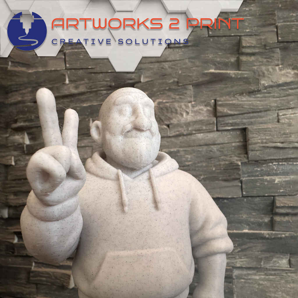 Detailansicht: Marmorstruktur der Mini-Statue