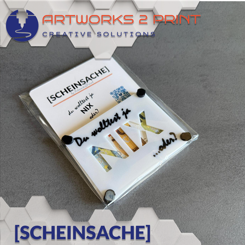 Geldgeschenk-Verpackung „ScheinSache“ – kreative Geschenkbox für Geld & Gutscheine | Witzige Geschenkidee